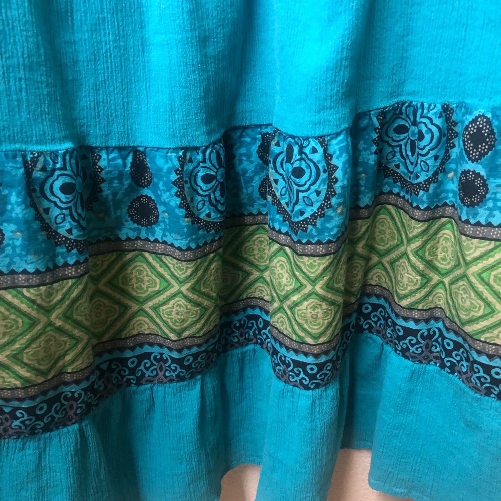 National dress cotton crinkle southwestern print boho PXL - Picture 7 of 10